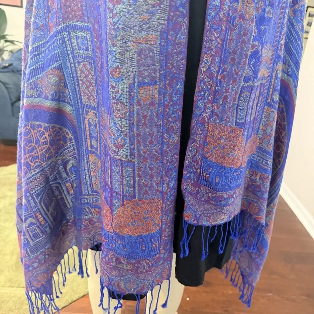 Jerusalem 100% Cashmere Pashmina Scarf Mosque Art Shawl Winter Gift 70x27